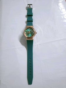 Stylish Green and Gold Watch