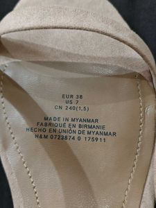 H&amp;M Beige Strappy Heeled Sandals