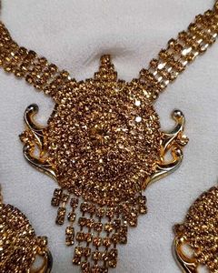 Sparkling Gold-Tone Necklace Set