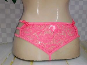 (1403)Cute Pink Lace Thong