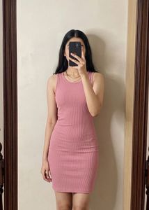 Ribbed Sleeveless Bodycon Dress + Free Gift