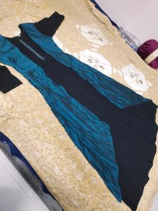 Stylish Black &amp; Teal Kurta