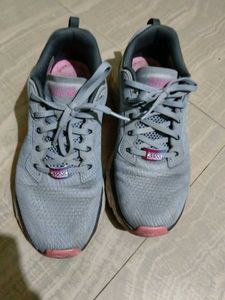 Skechers Ultra Go Blue Pink Athletic Shoes