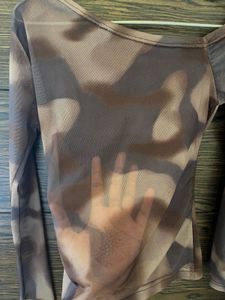 trendyol Tie-Dye Mesh Top