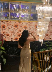 SAVANA Sparkling Gold Evening Gown