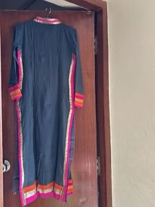 Pure Chiffon Embroidered long Kurta Length 44
