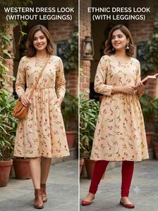 Floral Print Maxi Dress with leggie