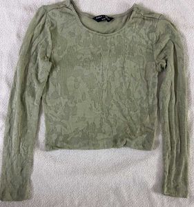 Vintage Semi sheer Sea Green Top