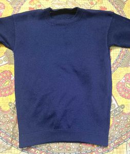 Classic Navy Blue Knit Sweater