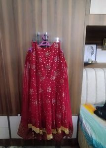 Red &amp; Gold Girls Dress