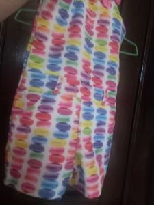 Cute Macaron Print Romper for Girls
