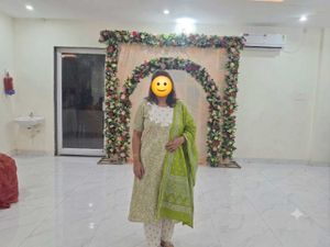 Combo- Blue & yellowish green kurta set with dupa