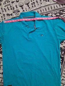 AQUA BLUE MEN T-shirt With Prints