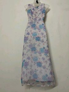 Floral Square Neck Maxi Dress