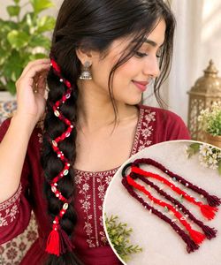 Boho Braided Hair Accessory with Beads & Shells