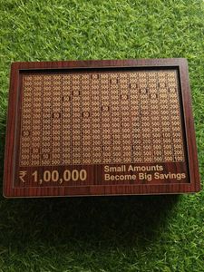 Wooden Savings Tracker Box