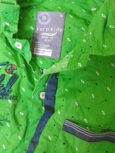 Green Graphic Print Shirt