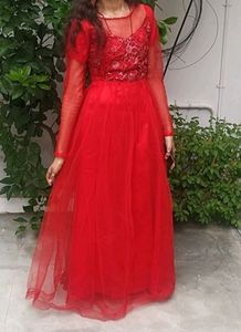 1 peace gown red colour