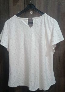 White Broderie Anglaise Top