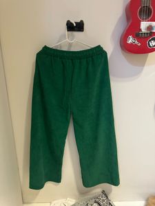 Green Wide Leg corduroy Sweatpants