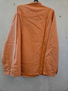 Men's Orange Cotton Kurta