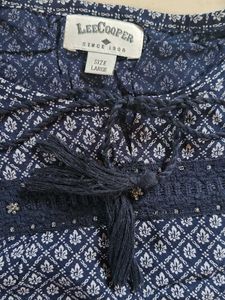 Lee Cooper-  Blue Patterned Tunic Top