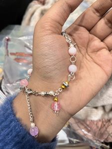 Pink Star Charm Bracelet