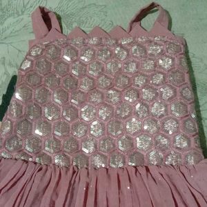 Stunning Pink Sequined Kurta Set