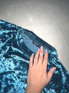 Teal Velvet Tee