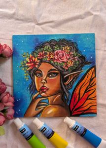 Mini Handmade Fairy Painting