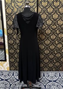 Elegant Black Embellished Maxi Dress