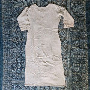 Embroidered Khadi Cotton Kurta