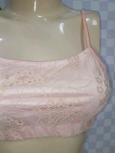 (600)Pink Lace Bralette