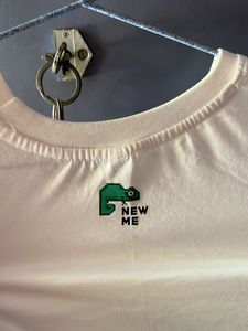 White Graphic Crop Top