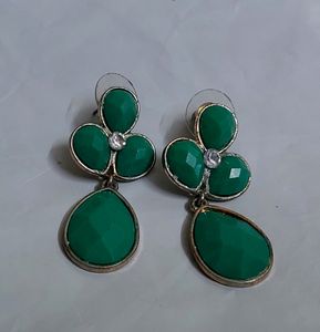 Sea green stone earrings