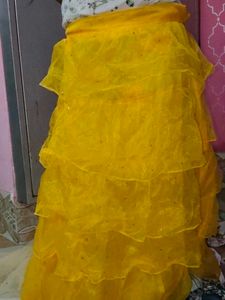 Ruffled Yellow Ethnic Skirt💛