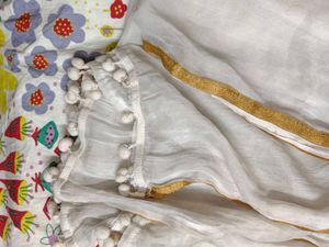 Simple White Chiffon Dupatta 🤍 🦢