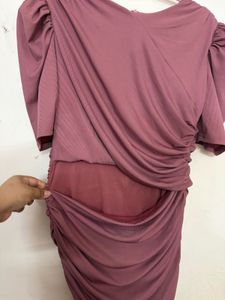 Stylish Ruched Cut-Out short Dress