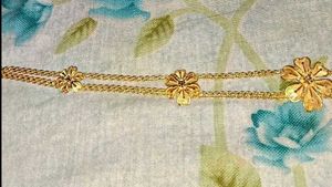 Gold Plated Flower Mangtika/chokar for girls
