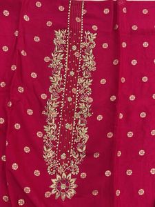 Rani colour silk suit handwork with beautif