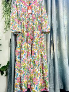 Floral Print Tiered Maxi Dress