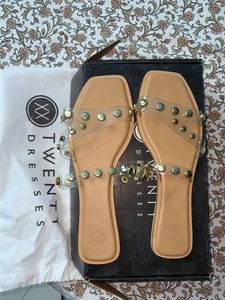 Studded Transparent Strap Sandals