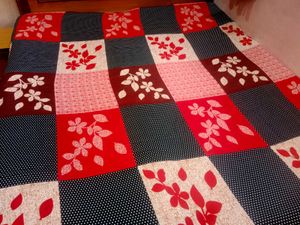 Red Black and Beige Classy Bedsheet