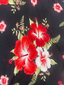 Floral Print Dress with Crochet Detail