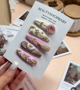 Handmade Floral Hair Clips (Set of 5)
