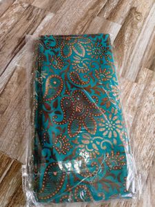 Beautiful Teal & Gold Floral.saree
