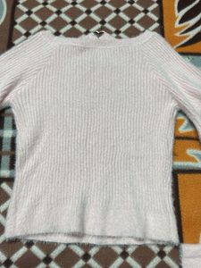 Pink Knit Long Sleeve Top