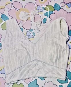 Elegant White Sequin Blouse