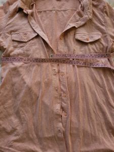 Peach Button-Down Top