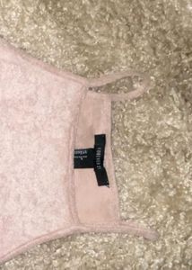 Blush Pink Velvet Forever 21 Crop